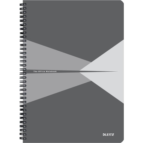 Leitz Office carnet de notes, ft A4, couverture en PP, ligné, gris