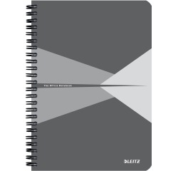 Leitz Office A5 Lined Notebook 180 Pages 80gsm Gray Gray