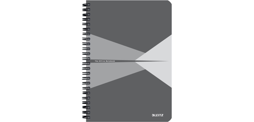 Leitz Office Notizbuch A5 liniert 180 Seiten 80g grau grau