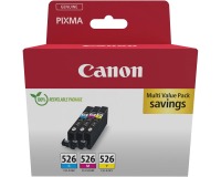 Canon cartouche d'encre CLI-526, 3 x 9 ml, OEM 4540B019, 3 couleurs