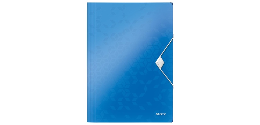 Leitz WOW elastomap met 3 kleppen, uit PP, ft A4, blauw