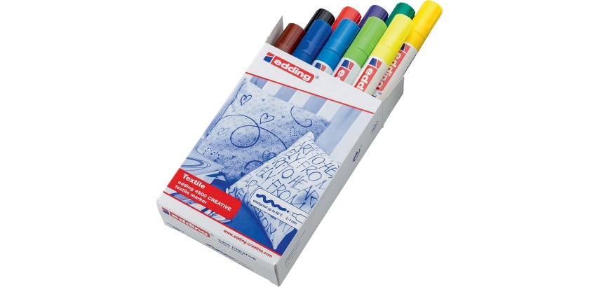 Edding feutre textile 4500, set de 10 pièces en couleurs assorties basiques