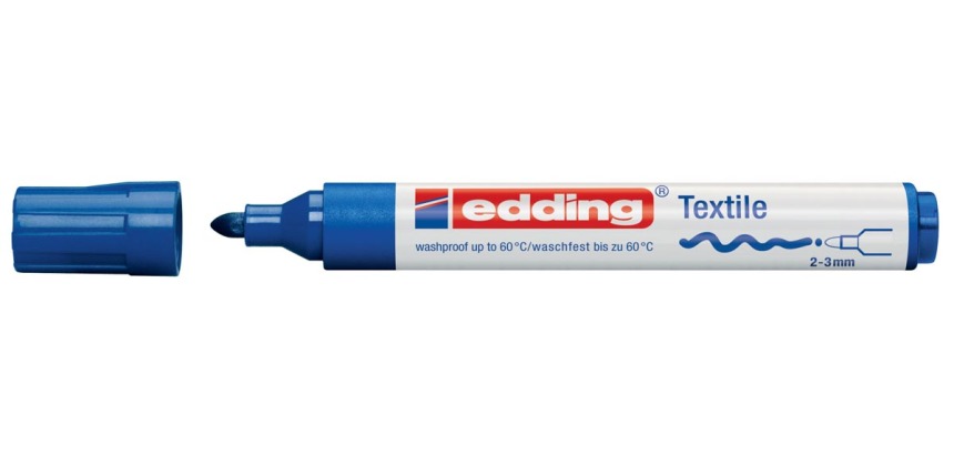 Marqueur Textile edding 4500 ogive 2-3mm bleu