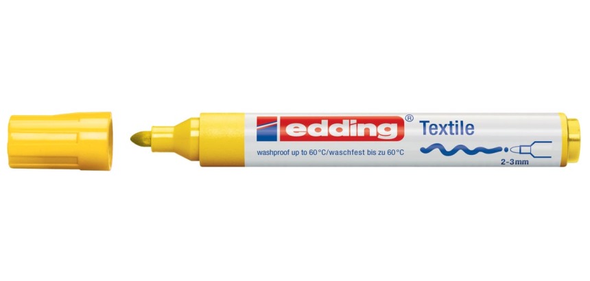 Marqueur Textile edding 4500 ogive 2-3mm jaune