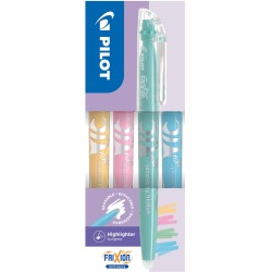 Pilot FriXion Light surligneur Soft, boîte de 4 pièces: rose, orange, vert, bleu