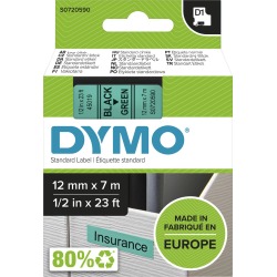 EN_DYMO RUBAN D1 12MM NO/VERT