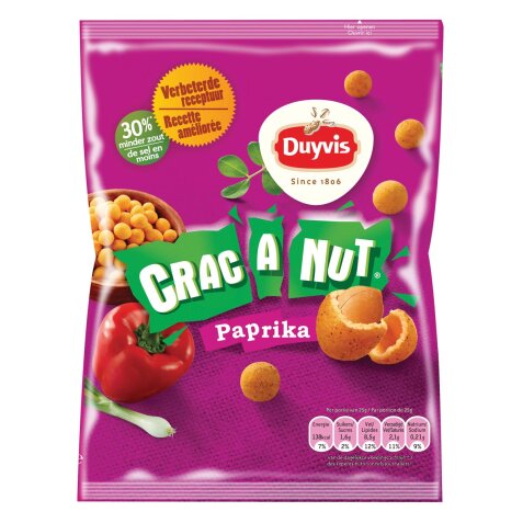 Duyvis nootjes Crac A Nut paprika, zakje van 200 gram