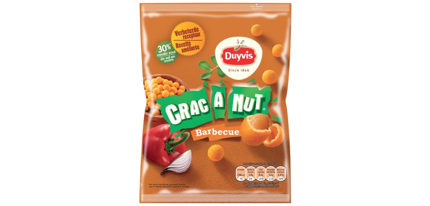 Peanuts Crac A Nut barbecue Duyvis - 200g packet