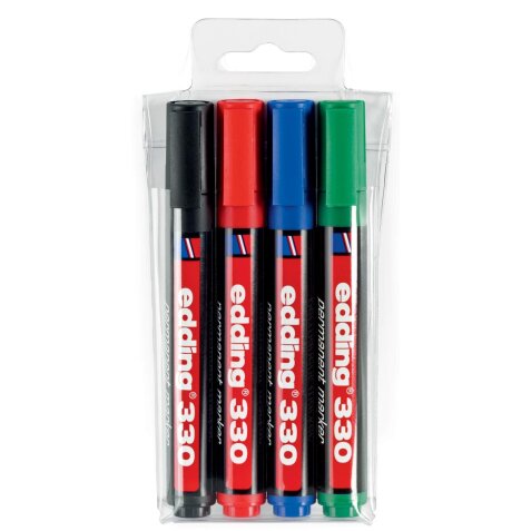 Edding Permanent marker e-330, etui van 4 stuks