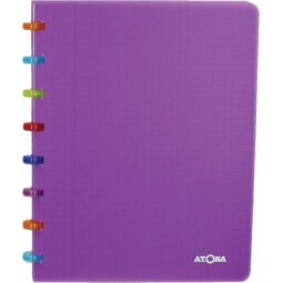 Atoma Tutti Frutti cahier, ft A5, 144 pages, quadrillé 5 mm, transparant paars