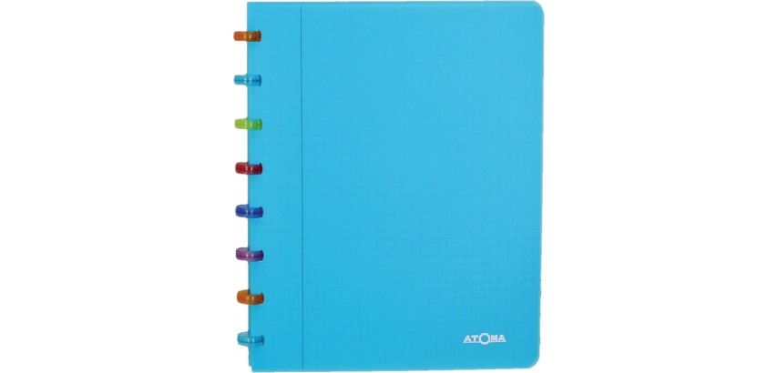 Atoma Tutti Frutti cahier, ft A5, 144 pages, quadrillé 5 mm, transparant turkoois