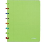 Atoma Tutti Frutti cahier, ft A5, 144 pages, commercieel quadrillé, transparant groen