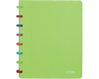 Atoma Tutti Frutti schrift, ft A5, 144 bladzijden, commercieel geruit, transparant groen