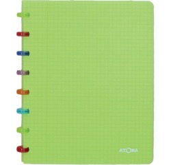 Atoma Tutti Frutti cahier, ft A5, 144 pages, commercieel quadrillé, transparant groen