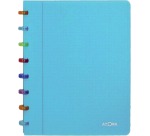 Atoma Tutti Frutti notebook, A5 size, 144 pages, commercial quadrille, transparent blue
