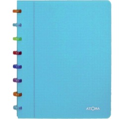 Atoma Tutti Frutti cahier, ft A5, 144 pages, commercieel quadrillé, transparant blauw
