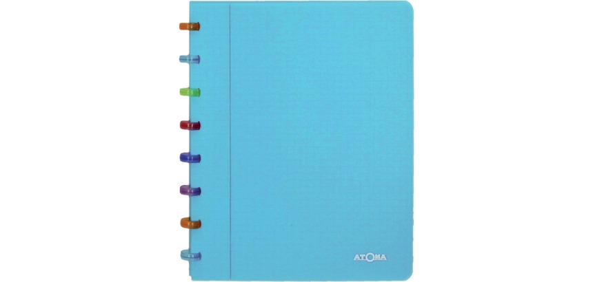 Atoma Tutti Frutti schrift, ft A5, 144 bladzijden, commercieel geruit, transparant blauw