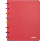 Atoma Tutti Frutti notebook, A5 size, 144 pages, commercial squared, transparent red