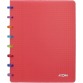 Atoma Tutti Frutti cahier, ft A5, 144 pages, commercieel quadrillé, transparant rood