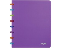 Atoma Tutti Frutti schrift, ft A5, 144 bladzijden, commercieel geruit, transparant paars