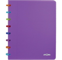 Atoma Tutti Frutti schrift, ft A5, 144 bladzijden, commercieel geruit, transparant paars