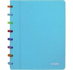Atoma Tutti Frutti cahier, ft A5, 144 pages, commercieel quadrillé, transparant turkoois