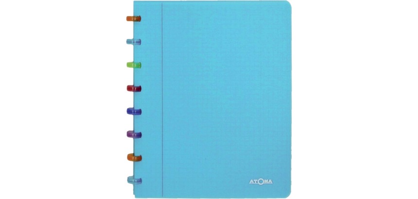 Atoma Tutti Frutti schrift, ft A5, 144 bladzijden, commercieel geruit, transparant turkoois