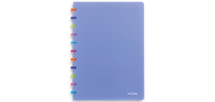 Atoma Tutti Frutti schrift, ft A4, 144 bladzijden, gelijnd, transparant blauw