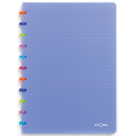 Atoma Tutti Frutti schrift, ft A4, 144 bladzijden, gelijnd, transparant blauw