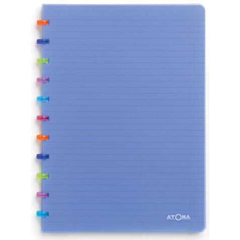 Atoma Tutti Frutti cahier, ft A4, 144 pages, quadrillé 5 mm, transparant blauw