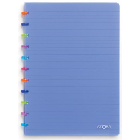 Atoma Tutti Frutti cahier, ft A4, 144 pages, quadrillé 5 mm, transparant blauw