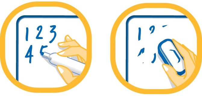 Bic white adhesive rolls Velleda, size 45 x 50 cm
