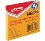 OFFICE products memoblok Neon, 76 x 76 mm, 100 vel, neonoranje