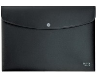 Leitz Recycle enveloppe projet A4, en plastique 80 % recyclé, noir