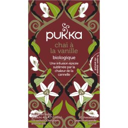 Pukka thé bio, Vanilla Chai, paquet de 20 pièces