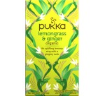 Pukka thé bio, Lemongrass - Ginger, paquet de 20 pièces