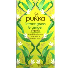 Pukka thé bio, Lemongrass - Ginger, paquet de 20 pièces