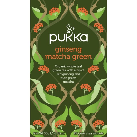 Pukka thee bio, Ginseng Matcha Green, pak van 20 stuks