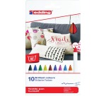 Edding Textilmarker 4600, Set mit 10 Stück in sortierten Farben