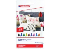 DE_Pochette de 10 Marqueurs E-4600 spécial textile Assortis Standard - Trait 1 mm