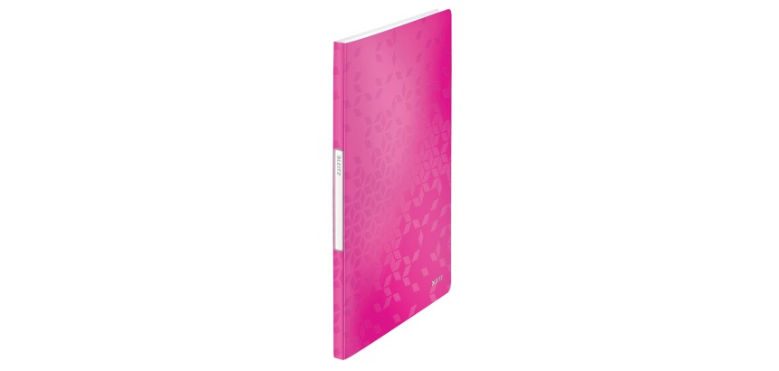 Leitz WOW document protectors, A4 size, pink