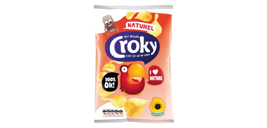 Croky natural chips, 100 g bag