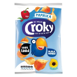 Croky chips paprika, sachet de 100 g