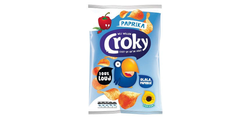Croky chips paprika, sachet de 100 g