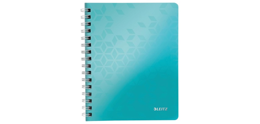 Leitz WOW Notizbuch, Format A4, kariert 5 mm, Gletscherblau