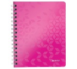 Leitz WOW cahier, ft A4, quadrillé 5 mm, rose