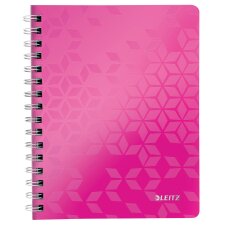 Leitz WOW schrift ft A4, geruit 5 mm, roze