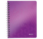Leitz WOW notebook, A5 size, lined, purple