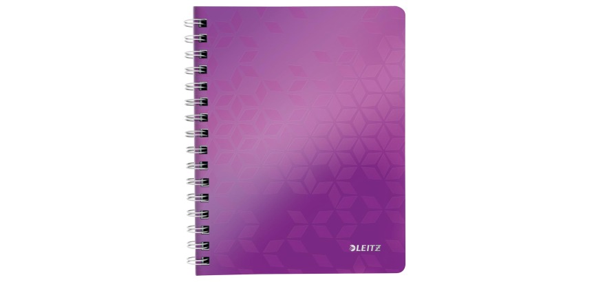 Leitz WOW notebook, A5 size, lined, purple