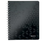 Cahier de notes Leitz WOW A5 ligné spirale PP noir